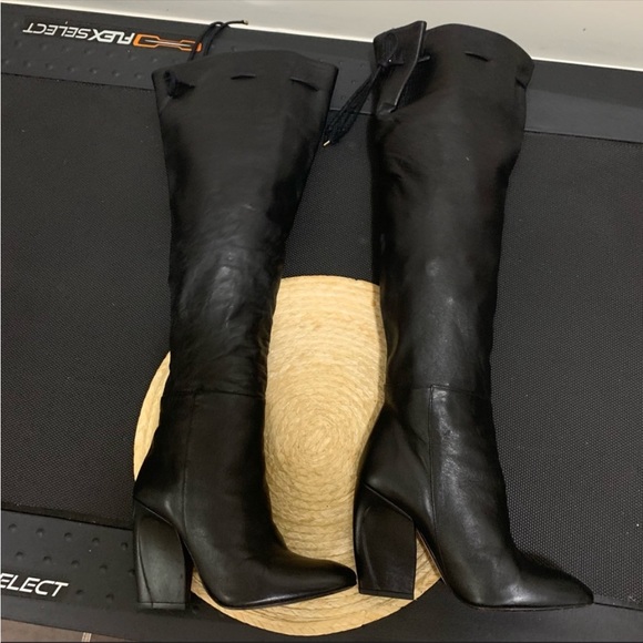 Maria Bratons Made In Spain Leather 21''Knee High Drawstring Classy TimelessBoot - Picture 1 of 8